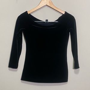 Ann Taylor Off The Shoulder Velvet Top